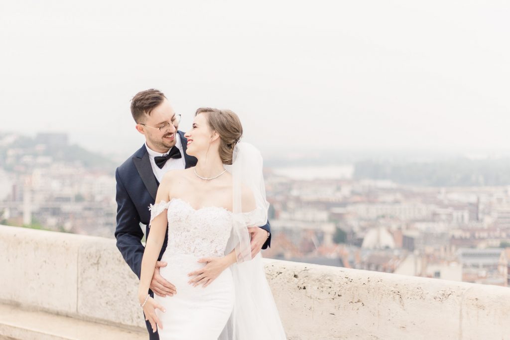 Romantické svadobné fotenie na hrade Fisherman's Bastion Budapešť